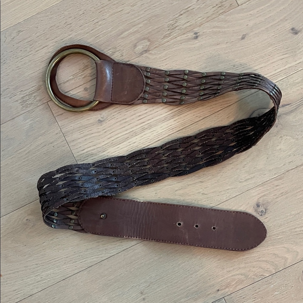 Linea Pelle Brown Leather Belt
